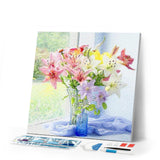 Diamond Painting | Diamond Painting - Vase of Fresh Flowers | Diamond Painting Flowers flowers | FiguredArt