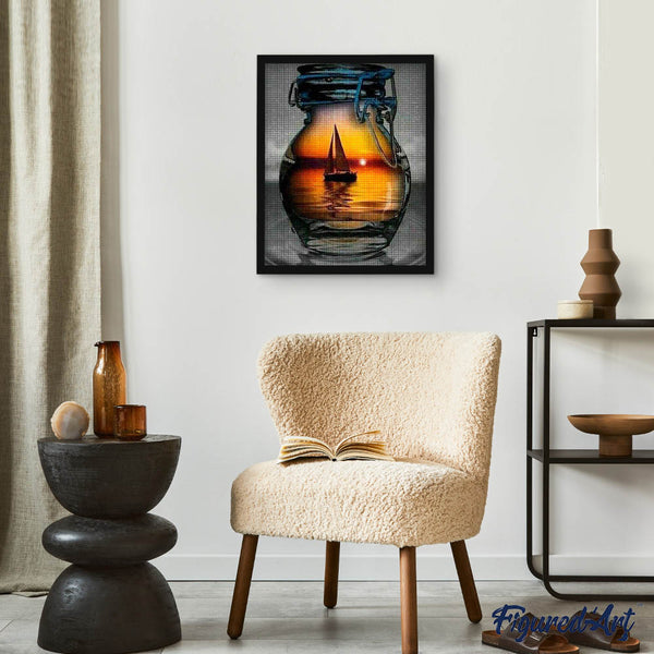 Diamond Painting - Sailboat and Vase