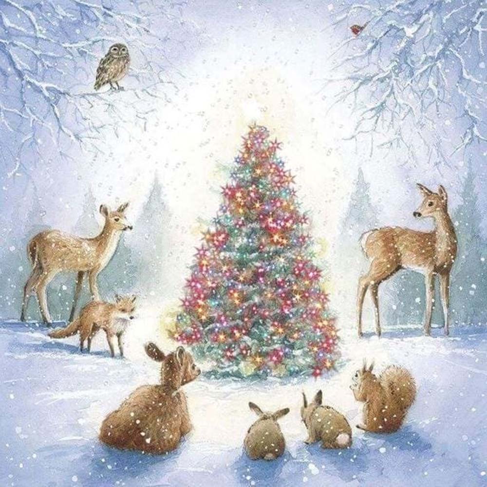 Diamond Painting - Christmas Tree and Animals