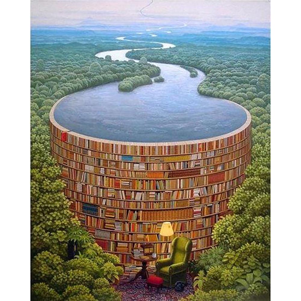 Diamond Painting - River and Library