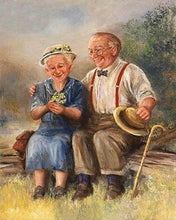 Load image into Gallery viewer, Diamond Painting | Diamond Painting - Couple on a Bench | Diamond Painting Romance romance | FiguredArt