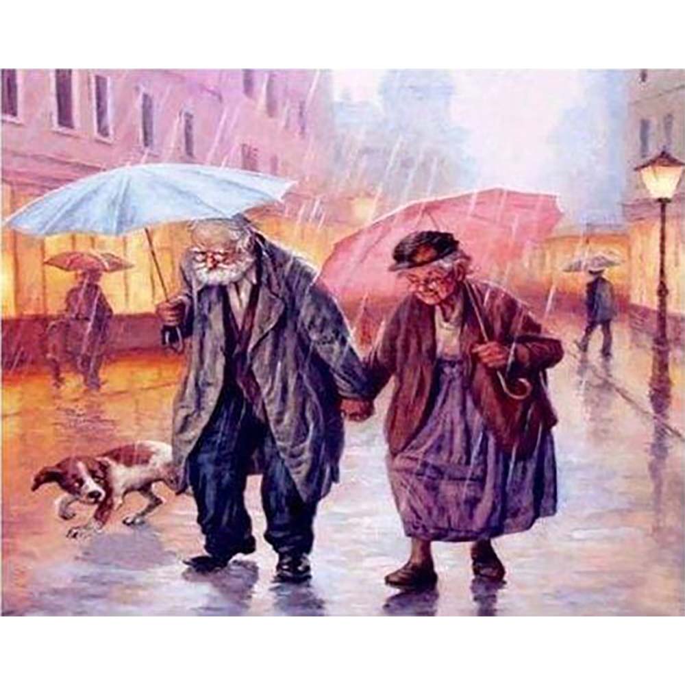 Diamond Painting - Couple in the Rain