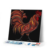 Diamond Painting | Diamond Painting - Fashion Rooster | animals Diamond Painting Animals roosters | FiguredArt