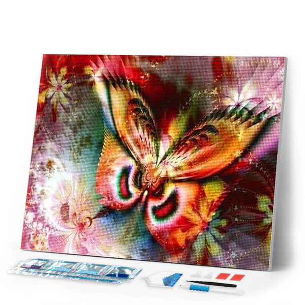 Diamond Painting | Diamond Painting - Colorful Butterfly | animals butterflies Diamond Painting Animals | FiguredArt