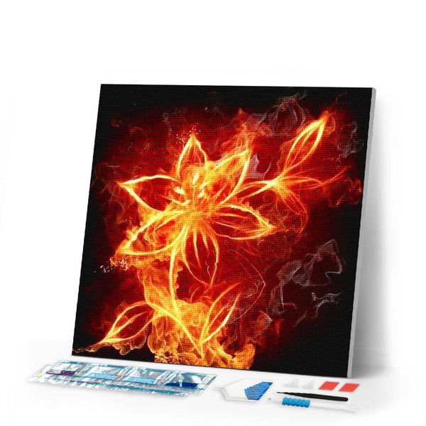 Diamond Painting | Diamond Painting - Smoking Flower | Diamond Painting Flowers flowers | FiguredArt
