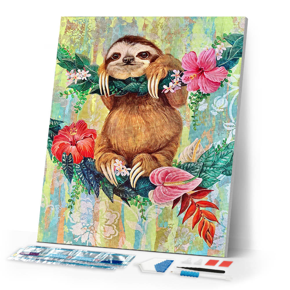 Diamond Painting - Lazy on a flowery Branch