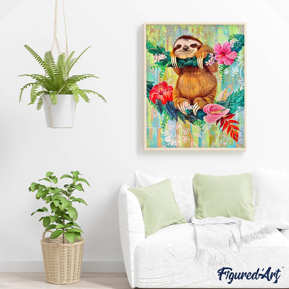 Diamond Painting - Lazy on a flowery Branch