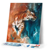 Diamond Painting | Diamond Painting - Abstract Tiger | animals Diamond Painting Animals tigers | FiguredArt