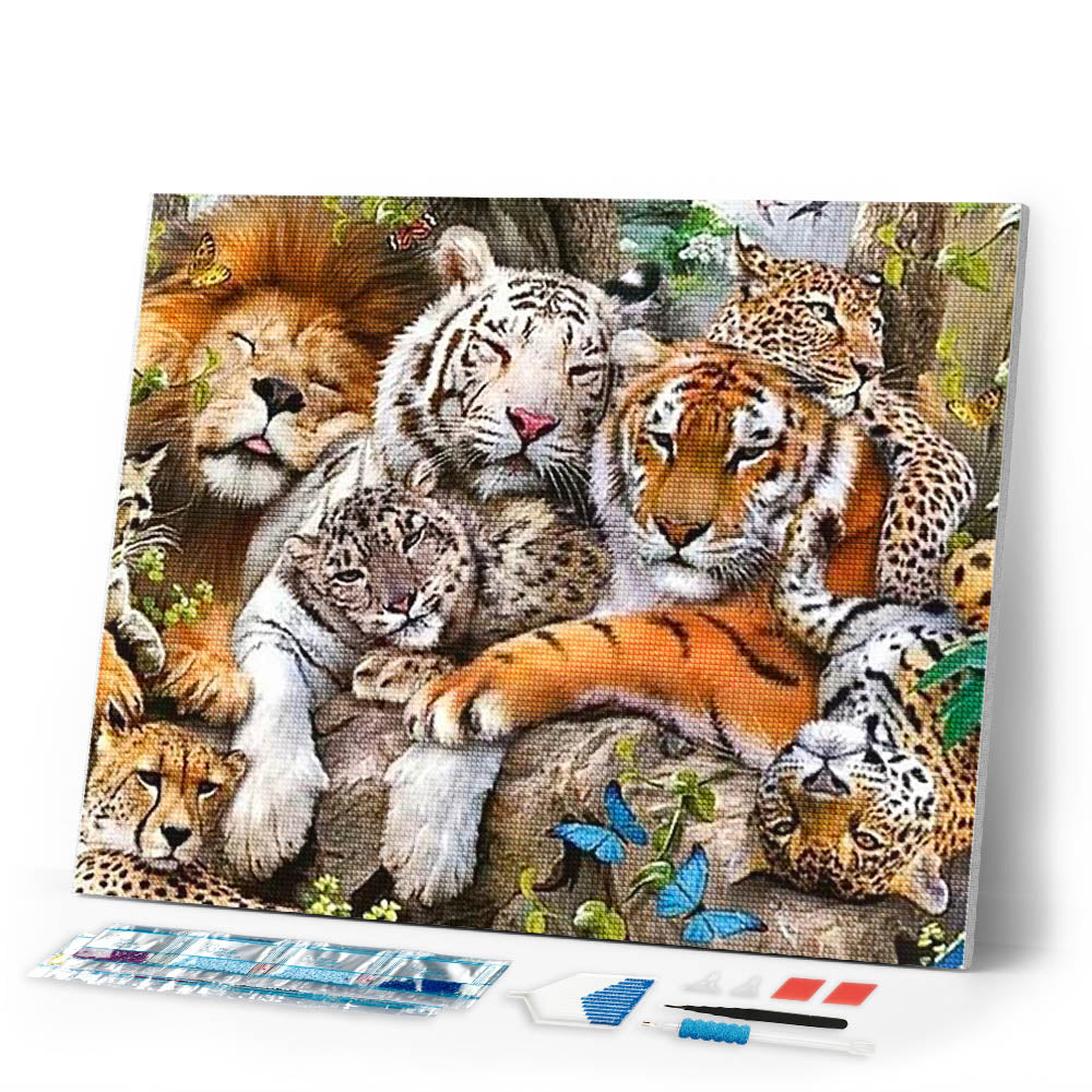 Diamond Painting | Diamond Painting - Wildcats | animals Diamond Painting Animals | FiguredArt