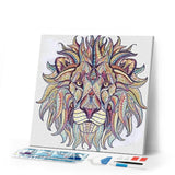 Diamond Painting | Diamond Painting - Abstract Lion | animals Diamond Painting Animals lions | FiguredArt