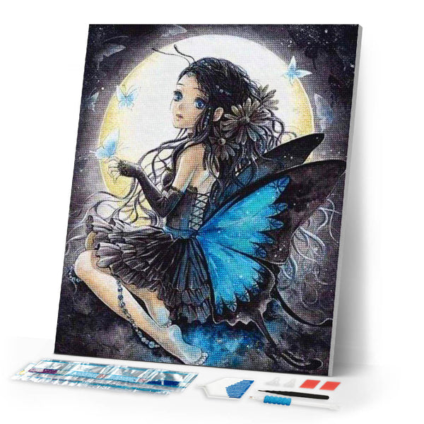 Diamond Painting | Diamond Painting - Woman with Wings | animals Diamond Painting Animals | FiguredArt