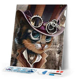 Diamond Painting | Diamond Painting - Cat Gentleman | animals cats Diamond Painting Animals | FiguredArt