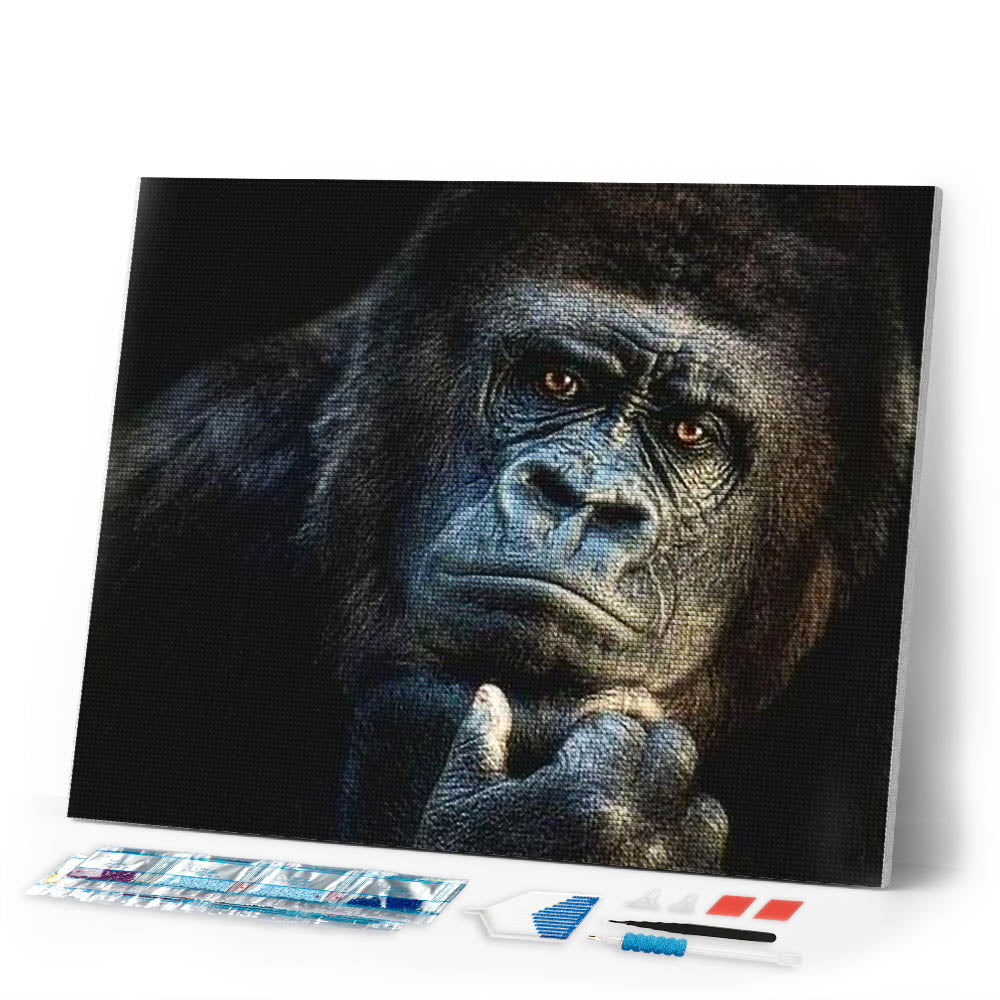 Diamond Painting | Diamond Painting - Gorilla | animals Diamond Painting Animals monkeys | FiguredArt