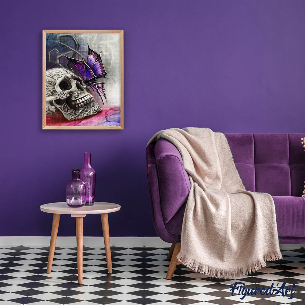 Diamond Painting - Skull and Butterfly
