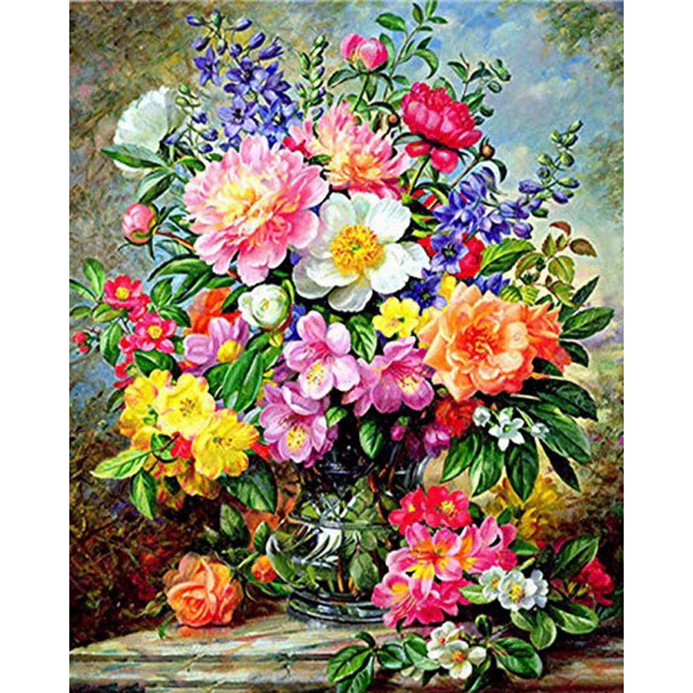 Diamond Painting - A bouquet of multi-color flowers