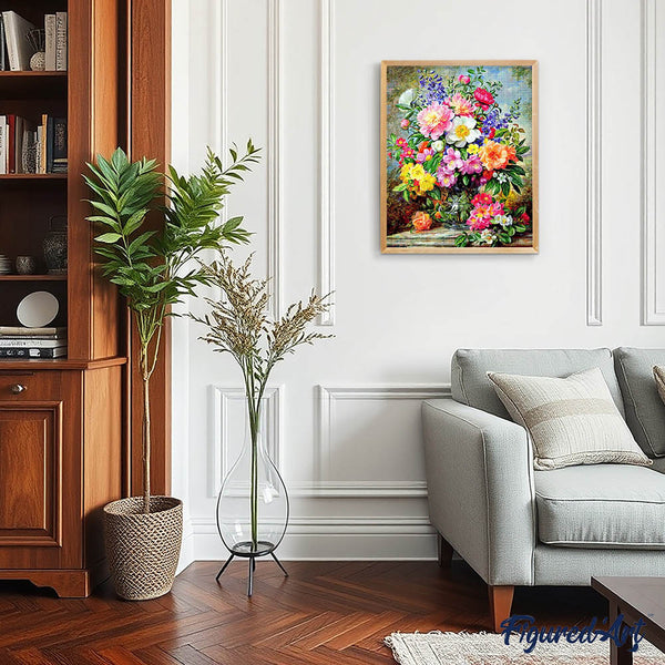 Diamond Painting - A bouquet of multi-color flowers
