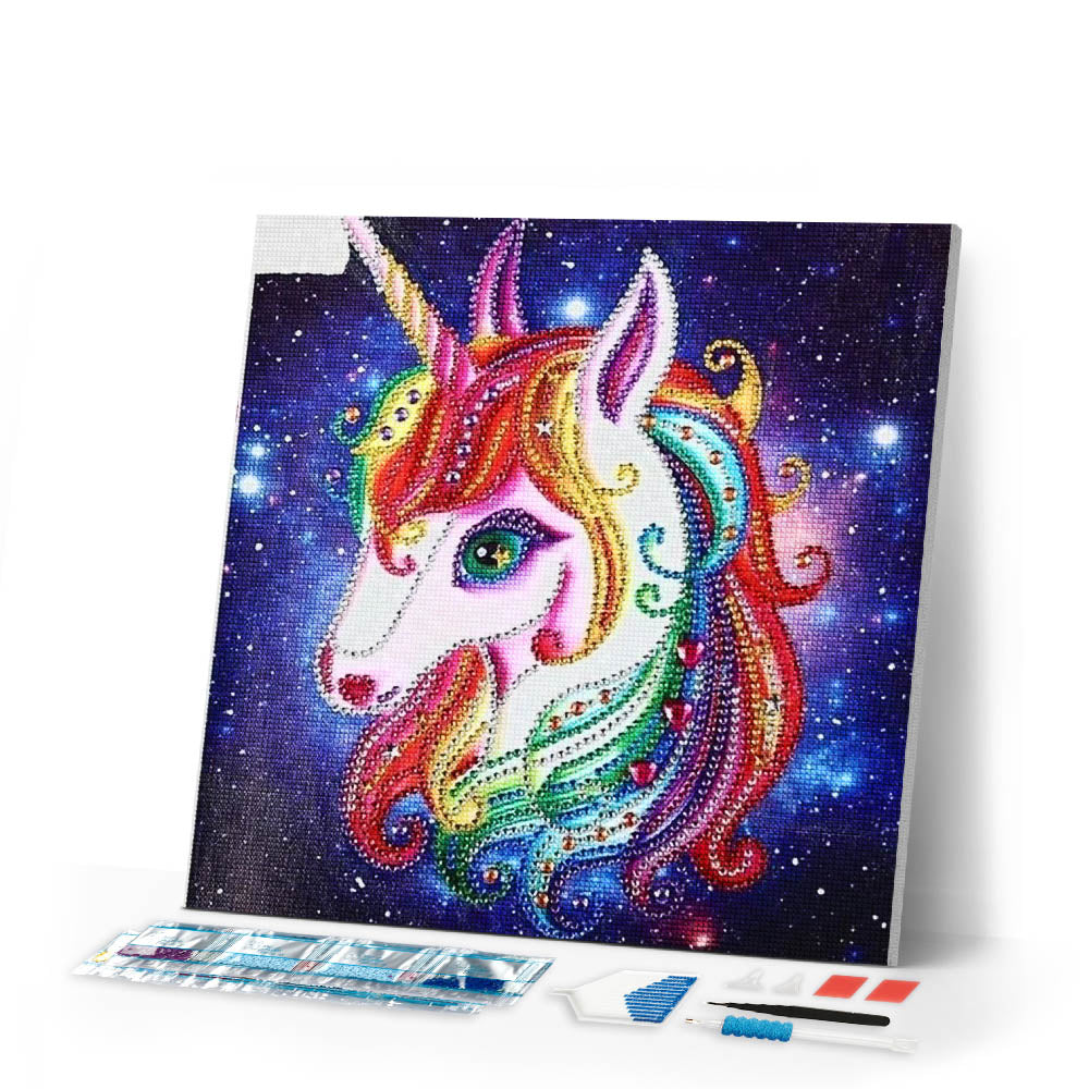 Diamond Painting | Diamond Painting - Abstract Unicorn | animals Diamond Painting Animals unicorns | FiguredArt