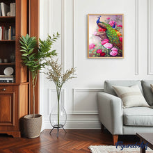Load image into Gallery viewer, Diamond Painting - Peacocks and flowers