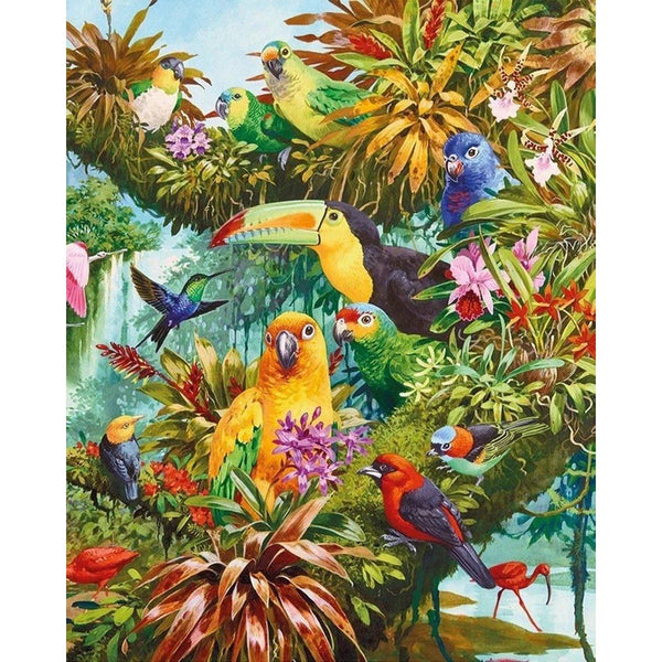 Diamond Painting - Toucan and other birds