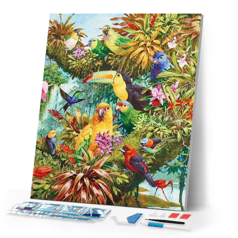 Diamond Painting - Toucan and other birds