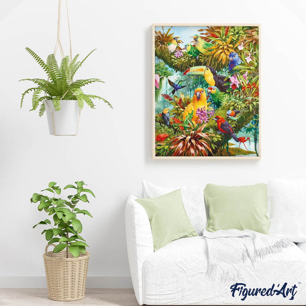Diamond Painting - Toucan and other birds