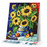 Diamond Painting - Marguerite vase on a tablecloth