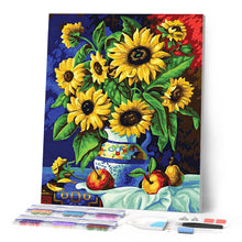Load image into Gallery viewer, Diamond Painting - Marguerite vase on a tablecloth