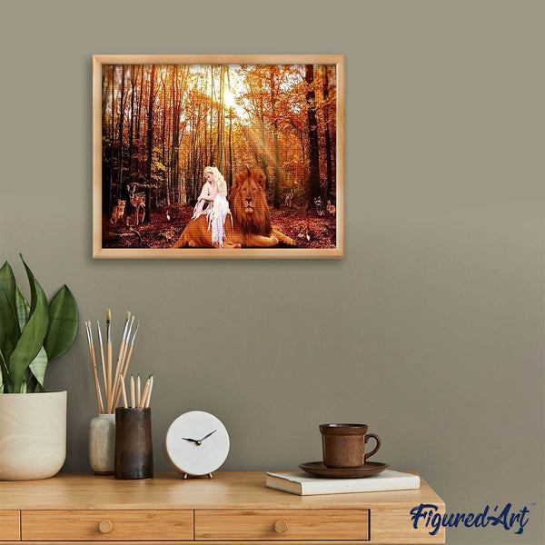 Diamond Painting - Lady and the Lion