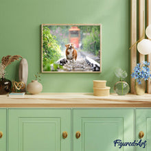 Load image into Gallery viewer, Diamond Painting - Dog on rails