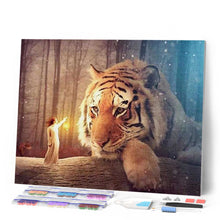 Load image into Gallery viewer, Diamond Painting - Woman and Tiger