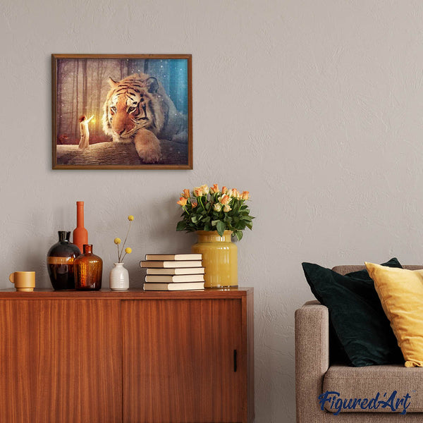 Diamond Painting - Woman and Tiger