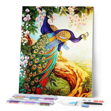 Load image into Gallery viewer, Diamond Painting - Peacocks on a branch