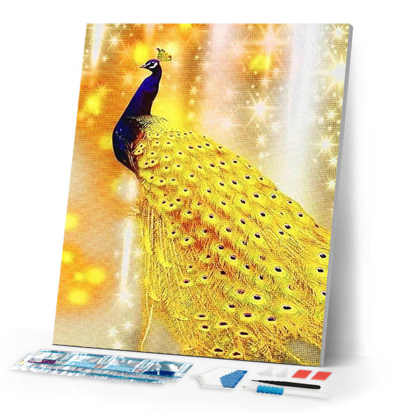 Diamond Painting | Diamond Painting - Shimmering Peacock | animals Diamond Painting Animals peacocks | FiguredArt