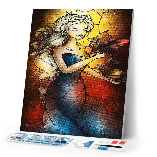 Diamond Painting | Diamond Painting - Women Stained Glass | Diamond Painting Romance romance | FiguredArt