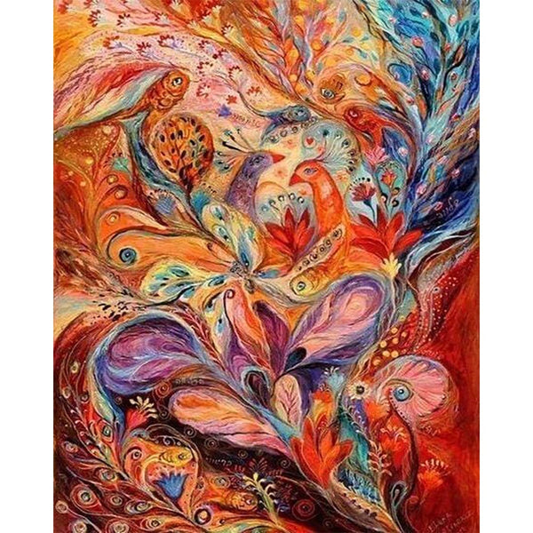 Diamond Painting - Abstract Peacocks