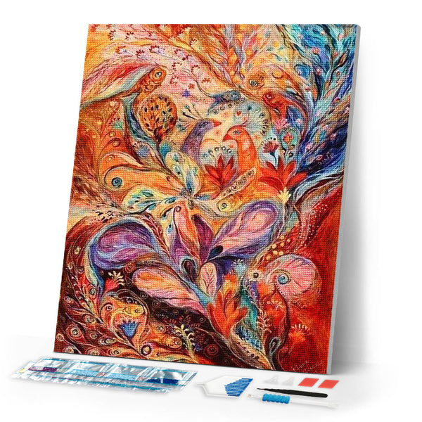 Diamond Painting | Diamond Painting - Abstract Peacocks | animals Diamond Painting Animals peacocks | FiguredArt