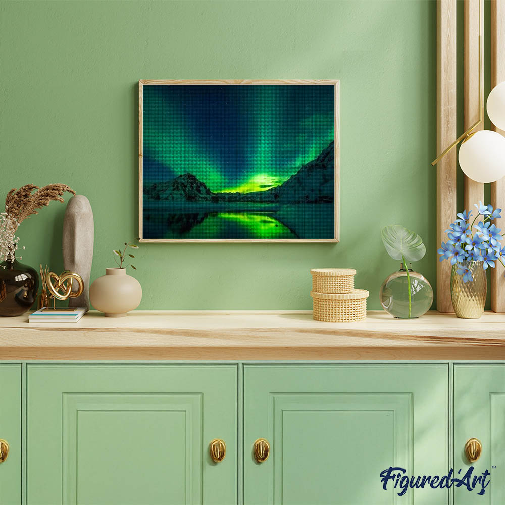 Diamond Painting - Green Northern Lights