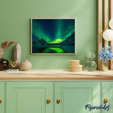 Load image into Gallery viewer, Diamond Painting - Green Northern Lights