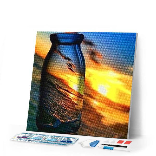 Diamond Painting | Diamond Painting - Reflections in a Bottle | Diamond Painting Landscapes landscapes | FiguredArt