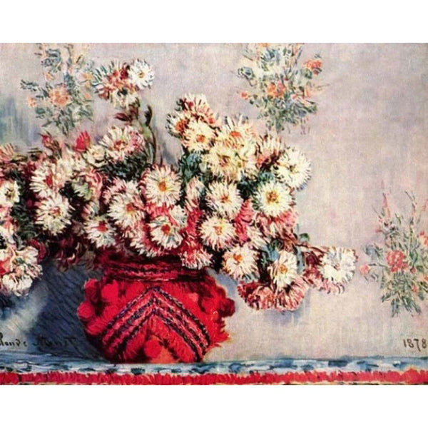 Diamond Painting - Red vase and flowers