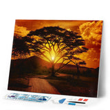 Diamond Painting - Large tree and sunrise