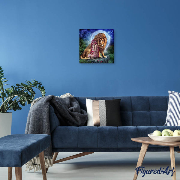 Diamond Painting - The Lion and the Woman