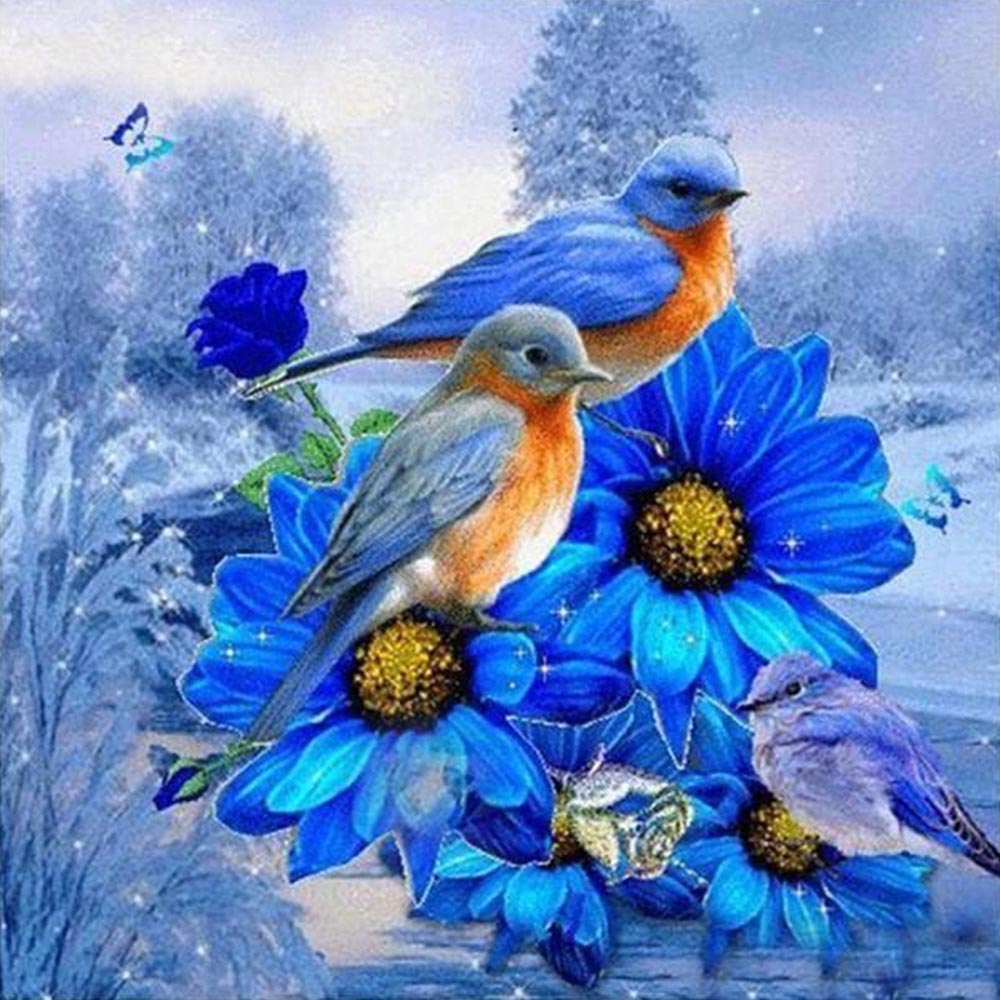 Diamond Painting - Blue Birds