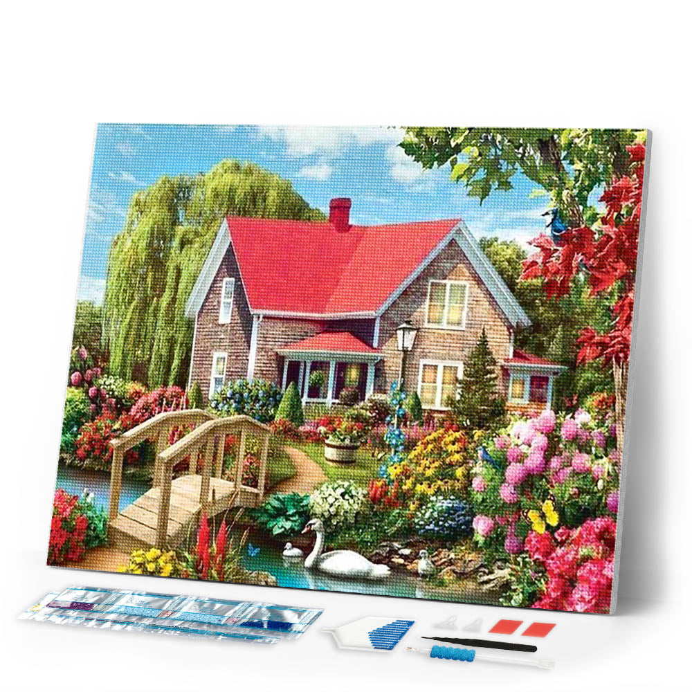 Diamond Painting | Diamond Painting - Pretty House | Diamond Painting Landscapes landscapes | FiguredArt
