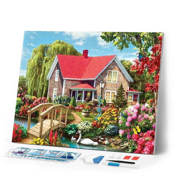 Diamond Painting | Diamond Painting - Pretty House | Diamond Painting Landscapes landscapes | FiguredArt