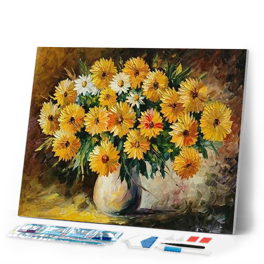Diamond Painting | Diamond Painting - Bouquet of Yellow flowers | Diamond Painting Flowers flowers | FiguredArt