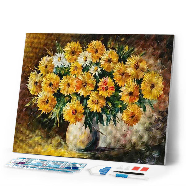 Diamond Painting | Diamond Painting - Bouquet of Yellow flowers | Diamond Painting Flowers flowers | FiguredArt