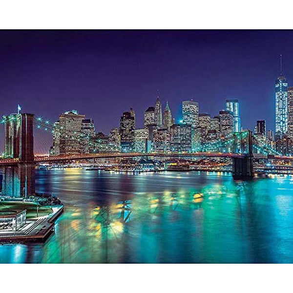 Diamond Painting - River and skyscrapers