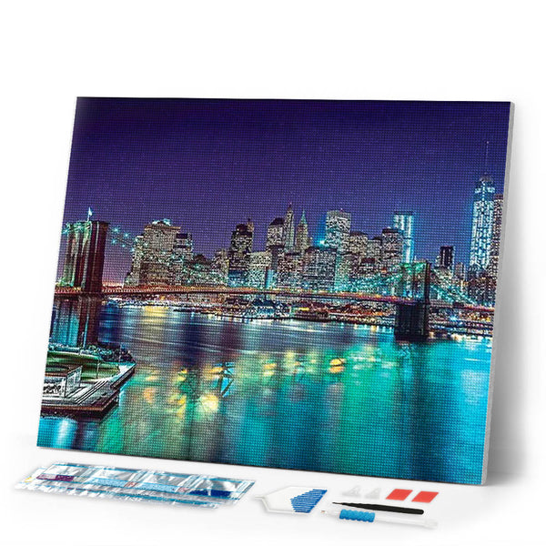 Diamond Painting - River and skyscrapers