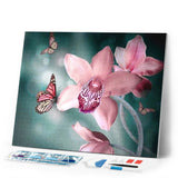 Diamond Painting | Diamond Painting - Butterfly and Orchid | animals butterflies Diamond Painting Animals Diamond Painting Flowers flowers |